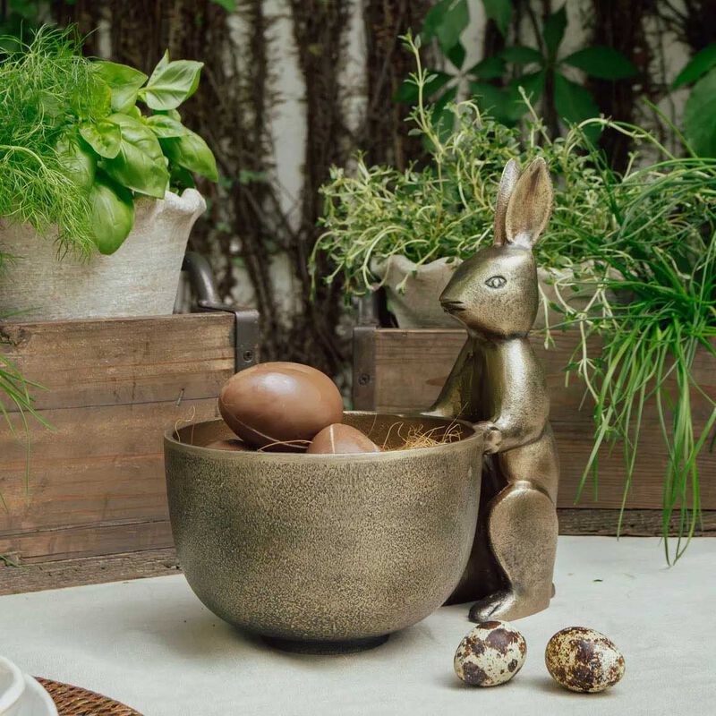 French Country Rabbit Sweets Bowl Sitting image number 1